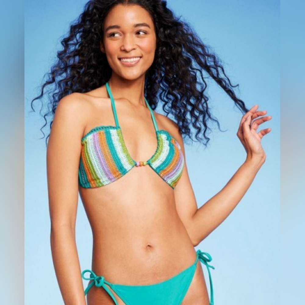 Women's Crochet U Bralette Bikini Top - Wild Fable™ Mult